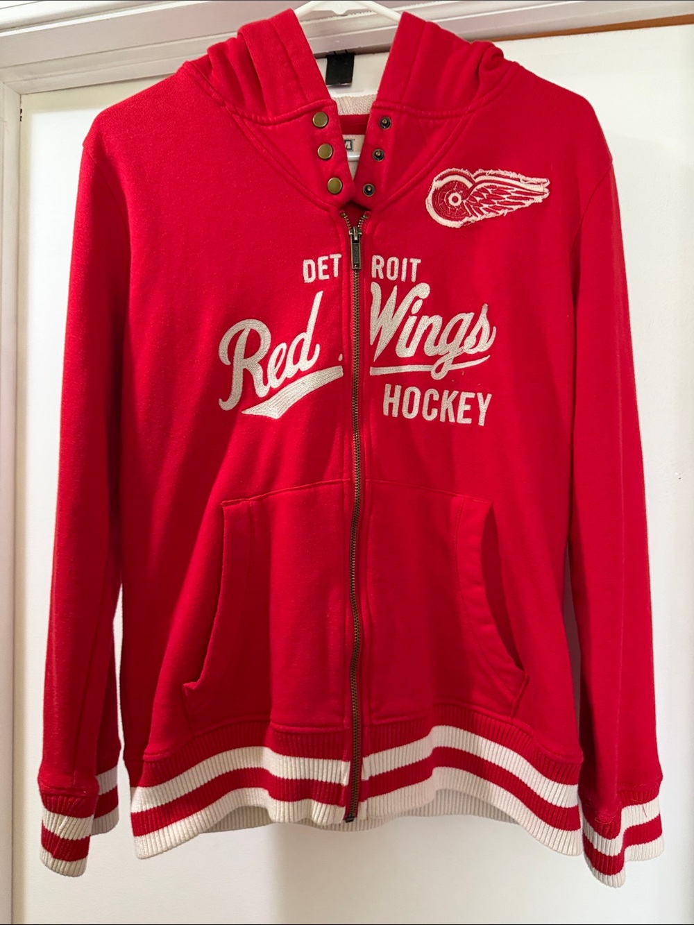 Vintage CCM Deteoit Red Wing Hooded Zip Jacket